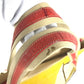 PRADA Logo Shoulder Bag Tote Bag Leather/Canvas yellow/Red x Beige Used