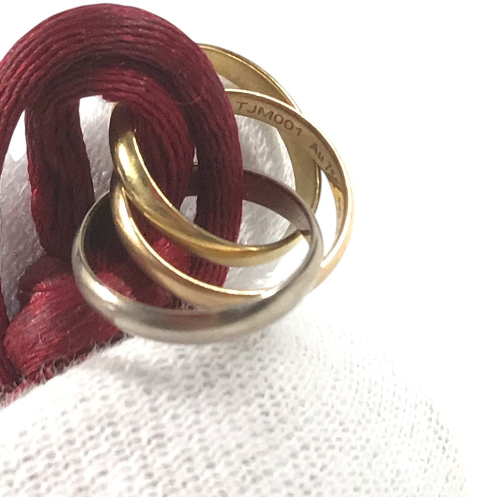 CARTIER K18 Gold 18K Trinity Cord Bracelet Accessory Jewelry Bangle Bracelet Au750 Red Used