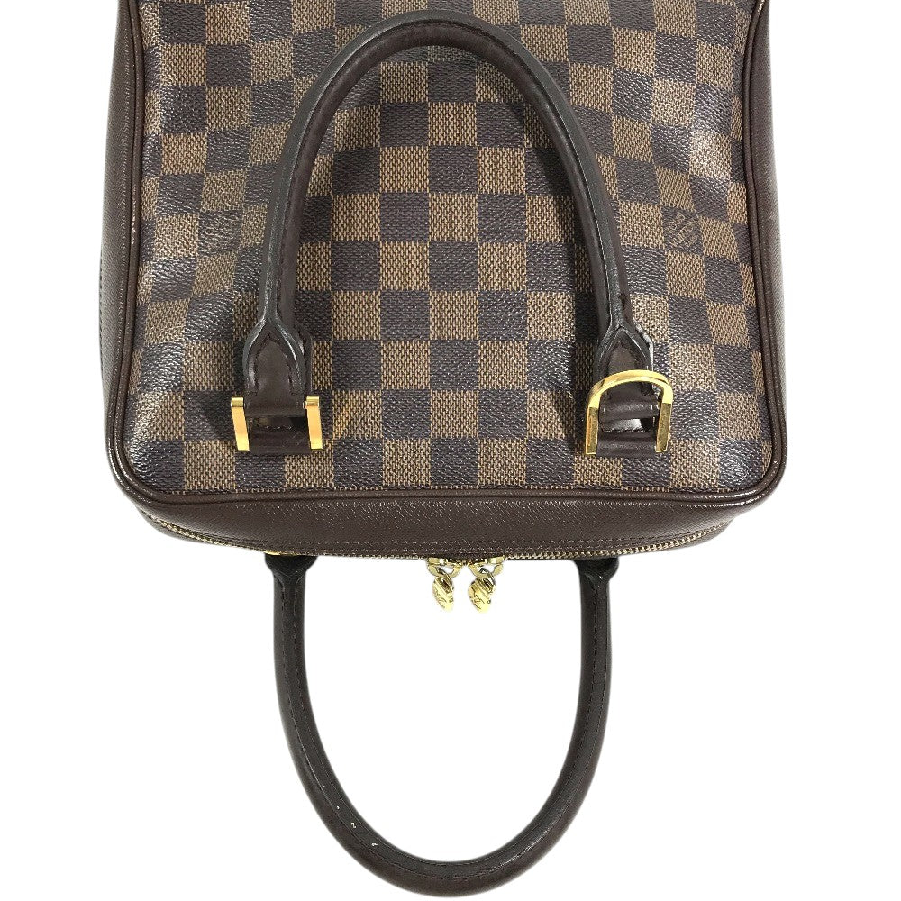LOUIS VUITTON N51150 Damier Brera Bag Hand Bag Damier Canvas Ebene Brown Used