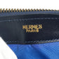 HERMES vintage Vanity bag bag pouch Hand Bag Leather Navy Used