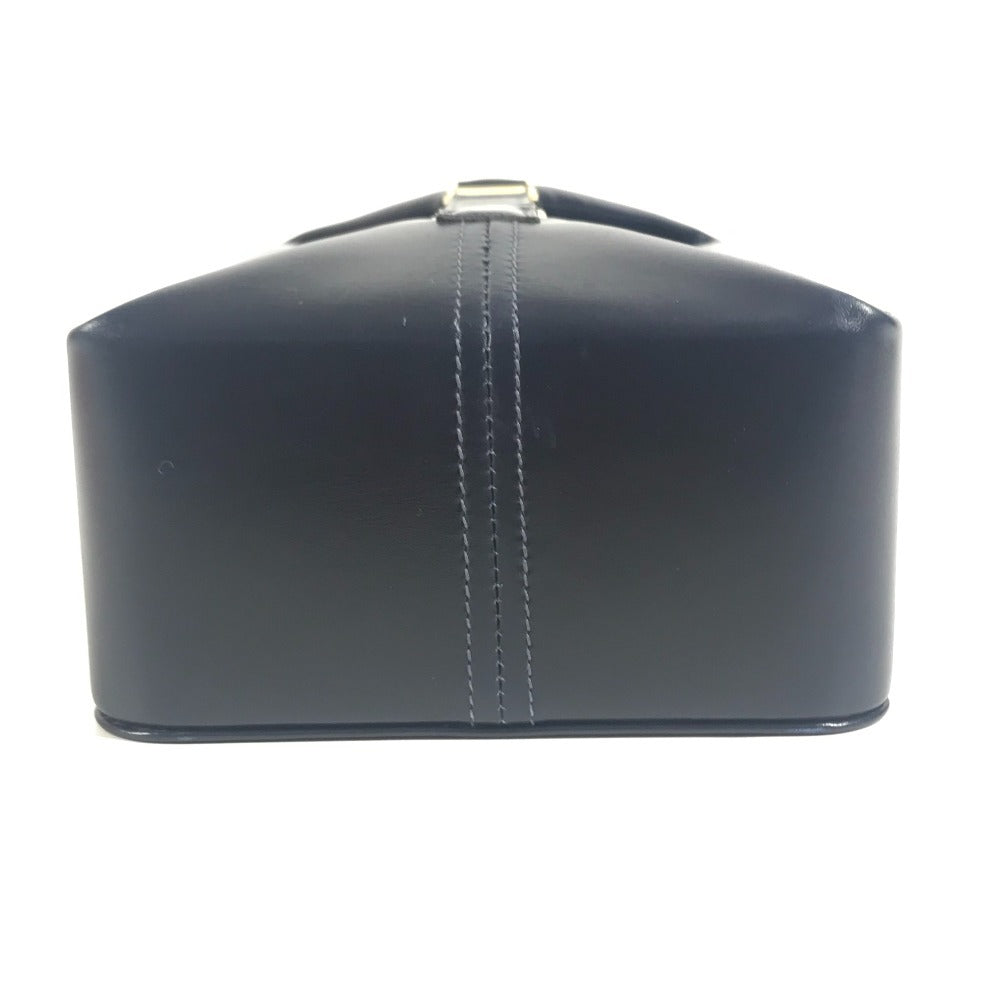 HERMES vintage Vanity bag bag pouch Hand Bag Leather Navy Used