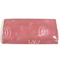 CARTIER Happy birthday logo Long Wallet Bi-fold Flap Long Wallet Leather pink Used