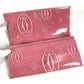 CARTIER Happy birthday logo Long Wallet Bi-fold Flap Long Wallet Leather pink Used