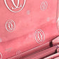 CARTIER Happy birthday logo Long Wallet Bi-fold Flap Long Wallet Leather pink Used