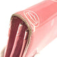 CARTIER Happy birthday logo Long Wallet Bi-fold Flap Long Wallet Leather pink Used