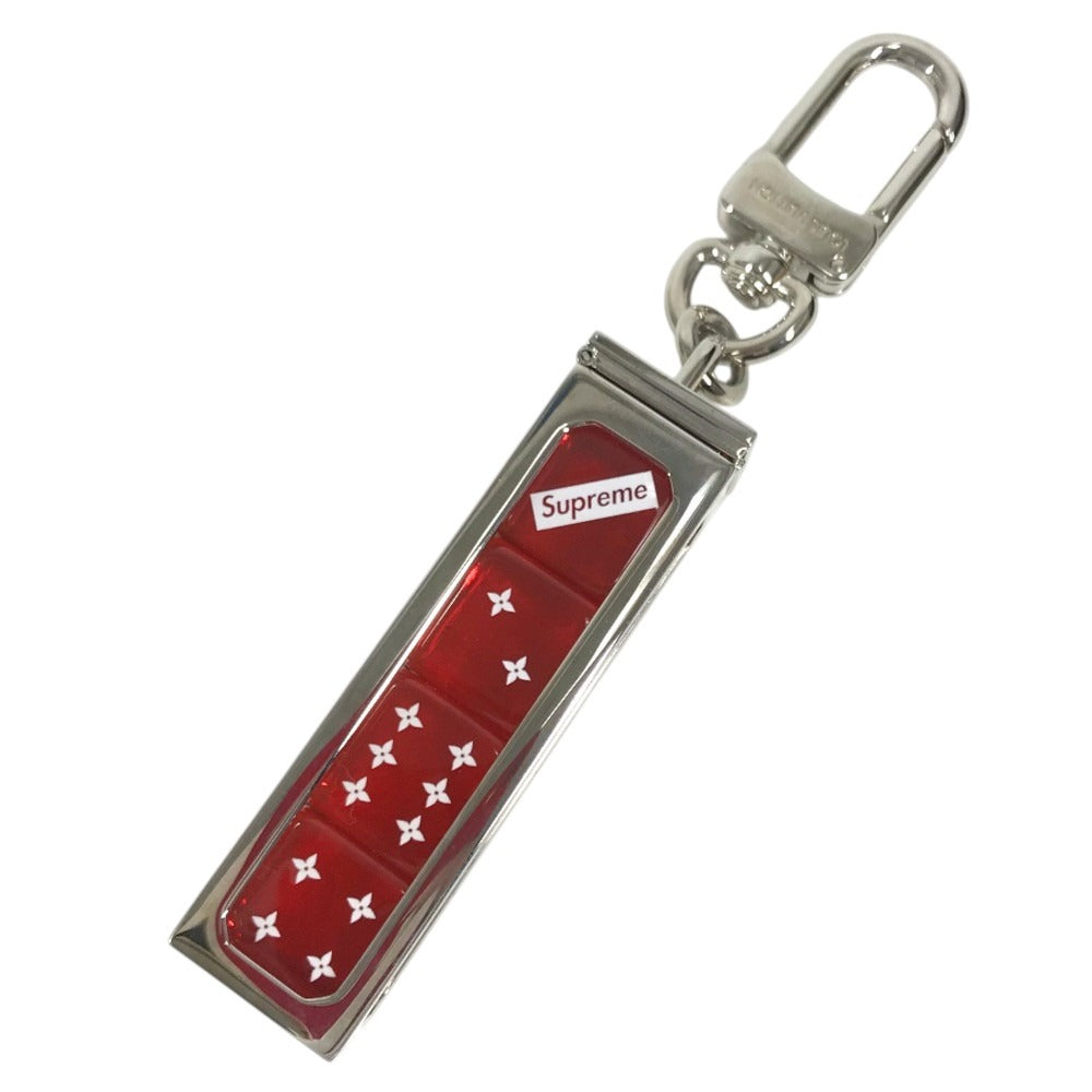LOUIS VUITTON MP2073 supereme collaboration supreme dice dice Back charm Key Holder Metal Red Used