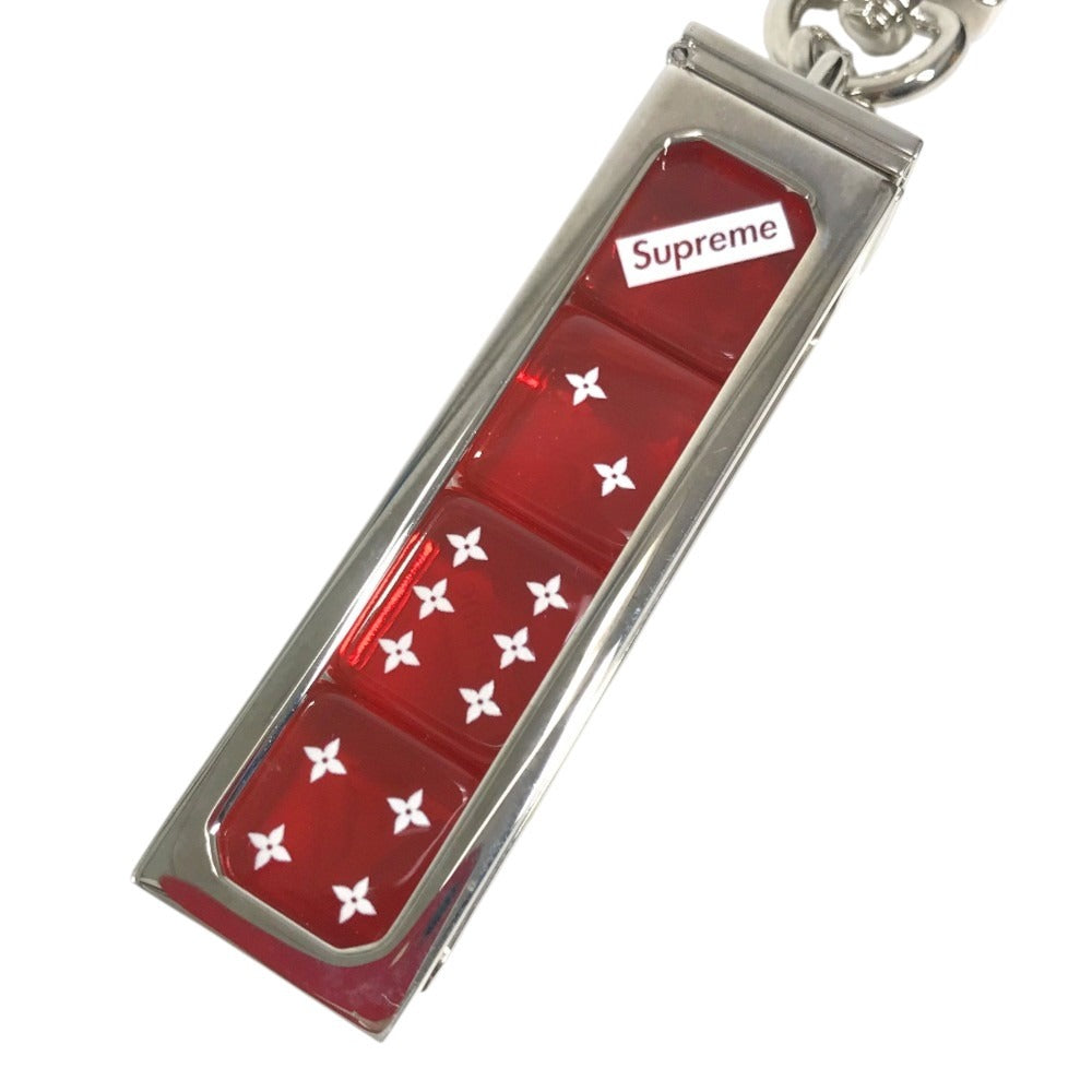 LOUIS VUITTON MP2073 supereme collaboration supreme dice dice Back charm Key Holder Metal Red Used