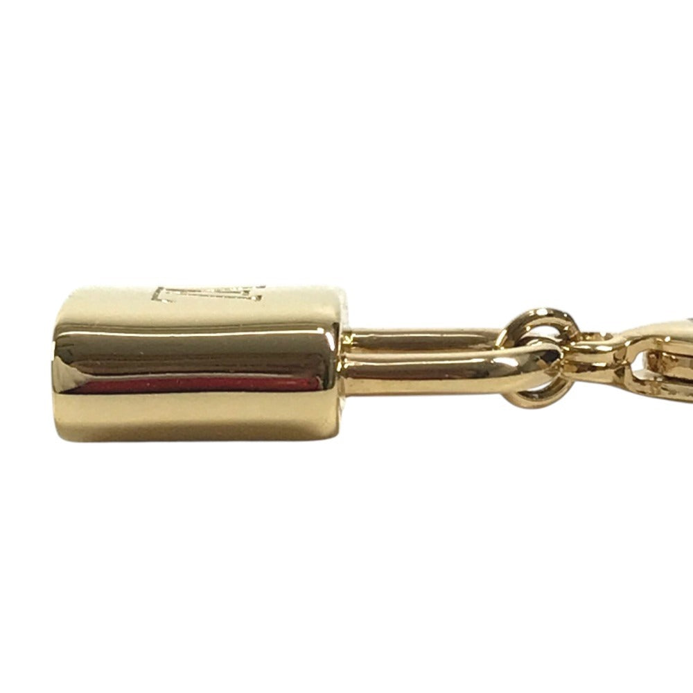 LOUIS VUITTON 不明 LV logo padlock charm Key Holder, Bag Charm, Pendant Top, Accessory, Necklace charm Metal Gold Used