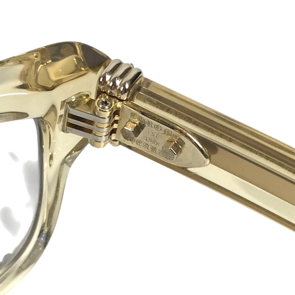 CHROME HEARTS logo 2THICK Chrome Hearts glasses glasses eyewear glasses glasses Plastic Gold Used
