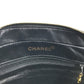 CHANEL vintage CC Mark logo quilted all-over pattern Bag Tote Bag Hand Bag Canvas Black/White Used