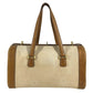 HERMES Vanity bag Shoulder Bag with pouch Duffle Bag Leather/Canvas Beige/Brown Used