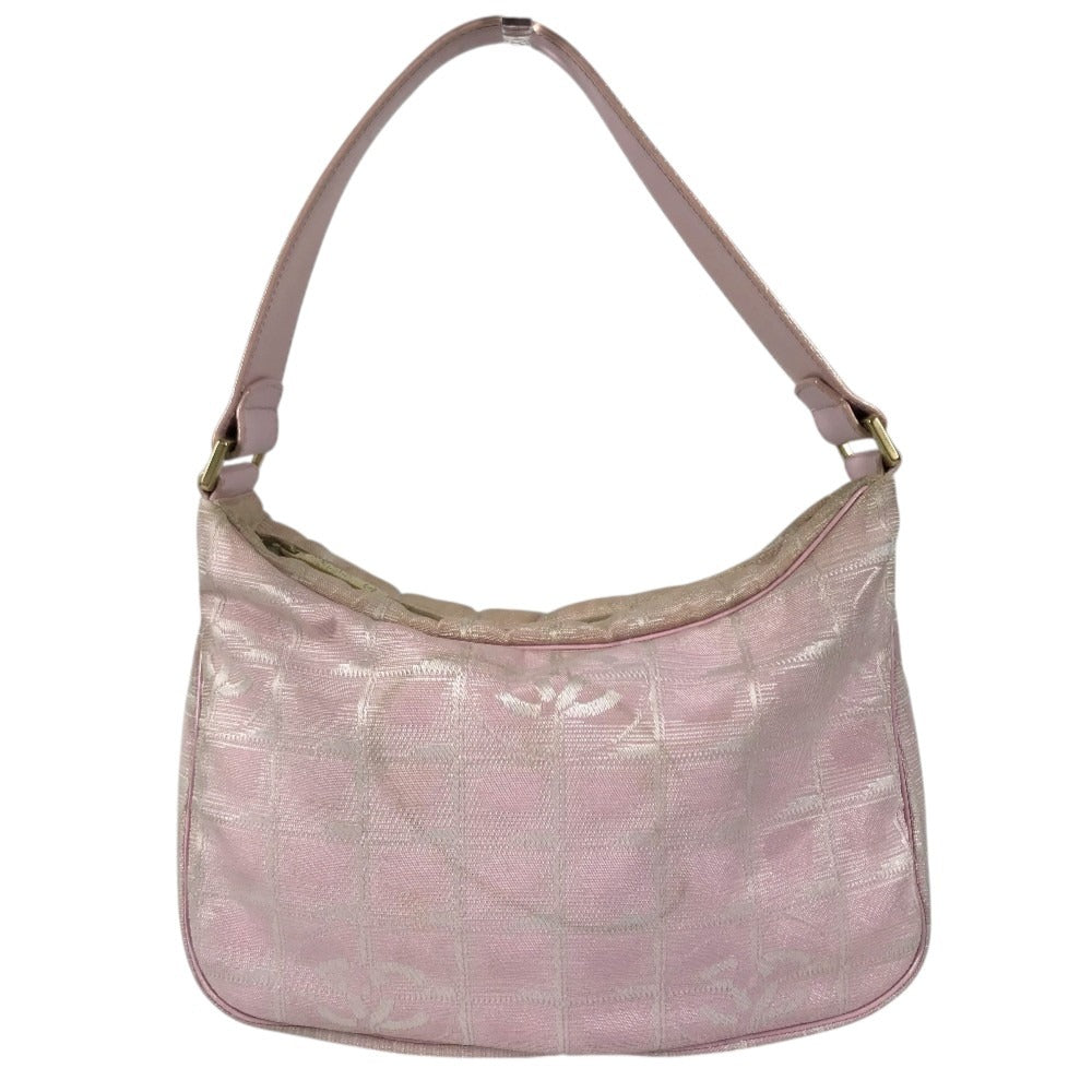CHANEL New travel line CC CC Mark logo Bags Hand Bags Accessory Pouches Shoulder Bag pink Used