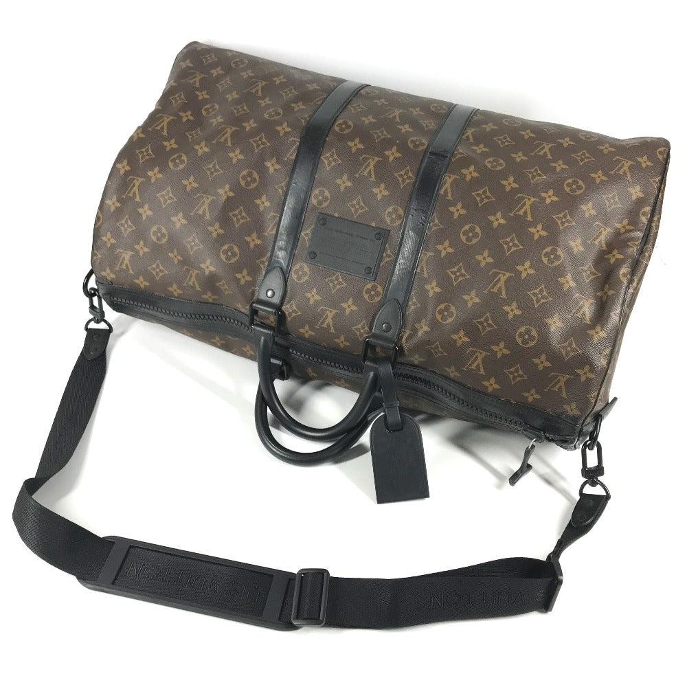 LOUIS VUITTON M41411 Monogram Waterproof KeepallBandouliere55 Bag Travel Bag 2WAY Bag Shoulder Bag Duffle Bag MonogramMacassarCanvas Brown/Black Used