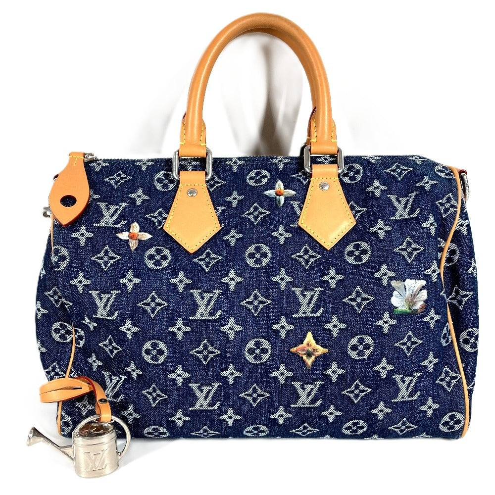LOUIS VUITTON M27556 Monogram Flower Denim Speedy Bandouliere 30 Bags Mini Duffle Bag Tote Bag Hand Bag MonogramDenim blue Used