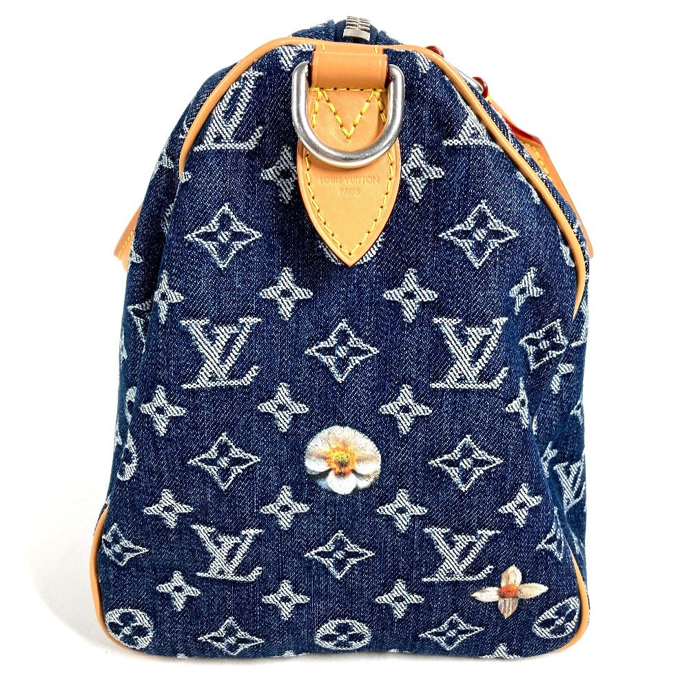 LOUIS VUITTON M27556 Monogram Flower Denim Speedy Bandouliere 30 Bags Mini Duffle Bag Tote Bag Hand Bag MonogramDenim blue Used