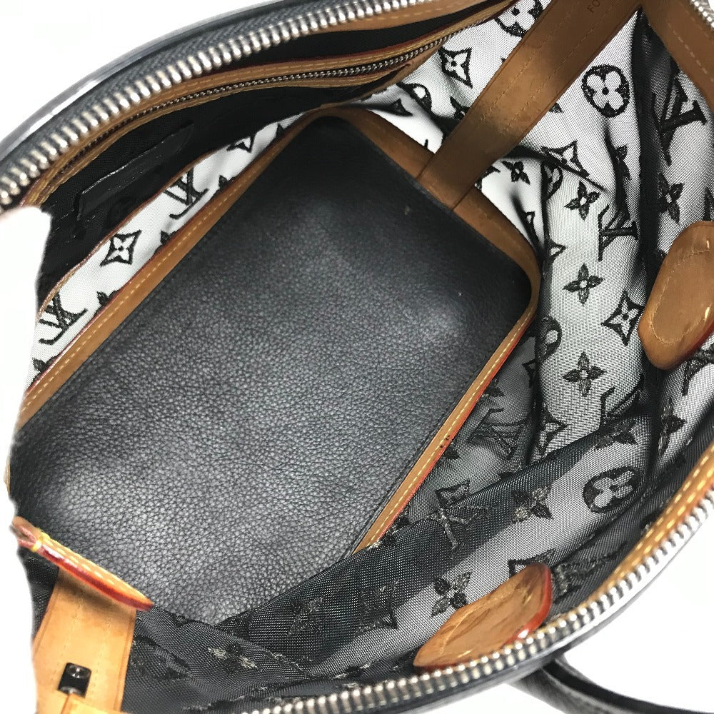 LOUIS VUITTON M40769 Monogram Transparents Lockit Mesh Tote Bag Hand Bag Mesh / Leather Black Used