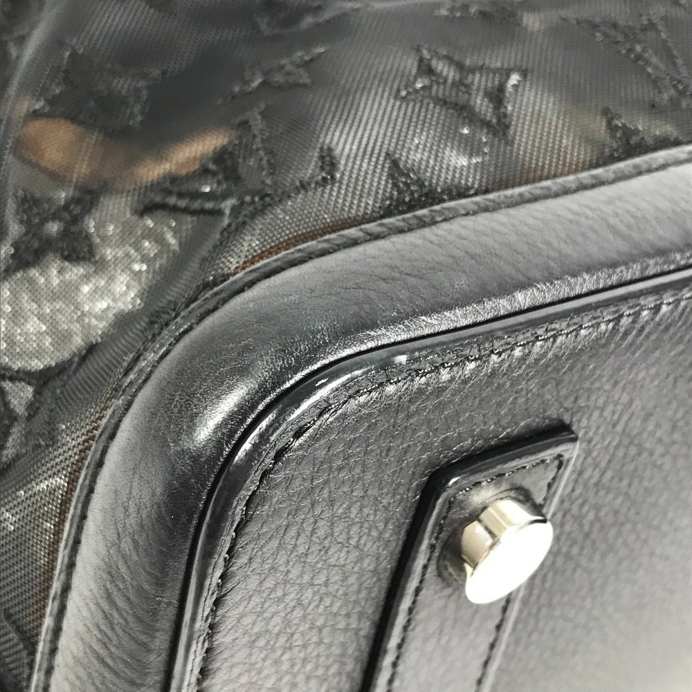LOUIS VUITTON M40769 Monogram Transparents Lockit Mesh Tote Bag Hand Bag Mesh / Leather Black Used