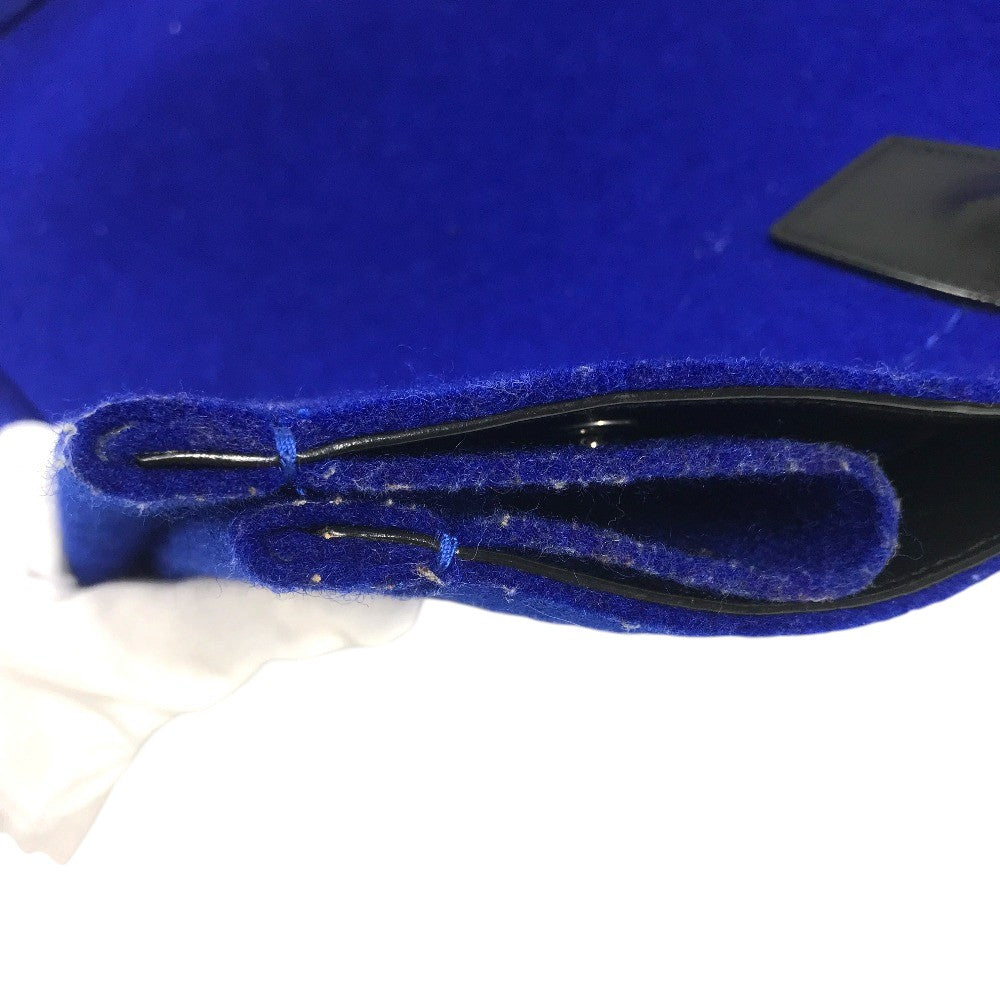SAINT LAURENT PARIS 509415 RIVE GAUCHE Bag Shoulder Bag Tote Bag felt / Leather blue/Black Used