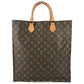 LOUIS VUITTON M51140 Monogram Sac Plat old model Tote Bag Vertical Tote Hand Bag MonogramCanvas Brown Used