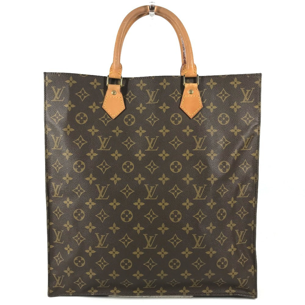 LOUIS VUITTON M51140 Monogram Sac Plat old model Tote Bag Vertical Tote Hand Bag MonogramCanvas Brown Used