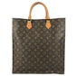 LOUIS VUITTON M51140 Monogram Sac Plat old model Tote Bag Vertical Tote Hand Bag MonogramCanvas Brown Used