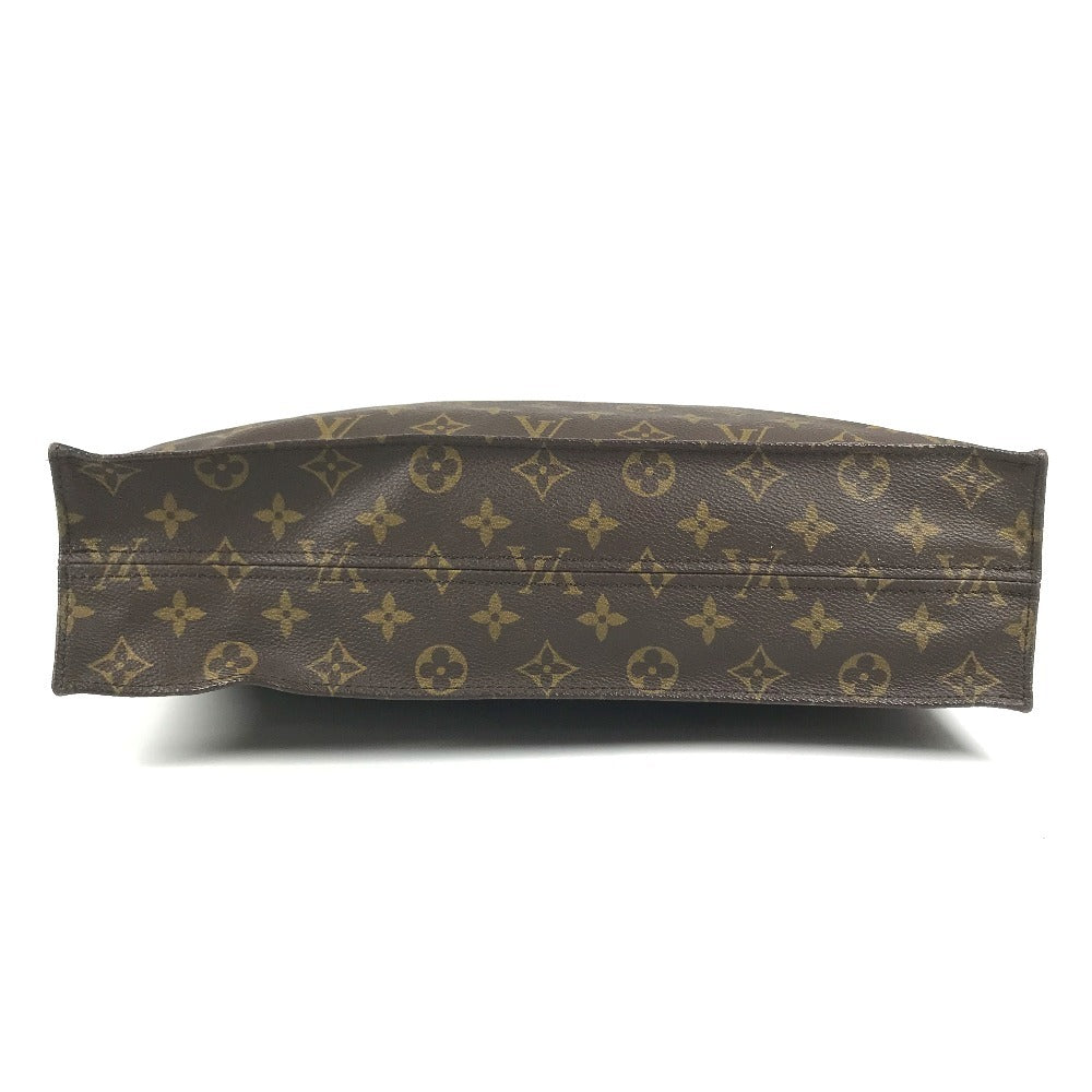 LOUIS VUITTON M51140 Monogram Sac Plat old model Tote Bag Vertical Tote Hand Bag MonogramCanvas Brown Used
