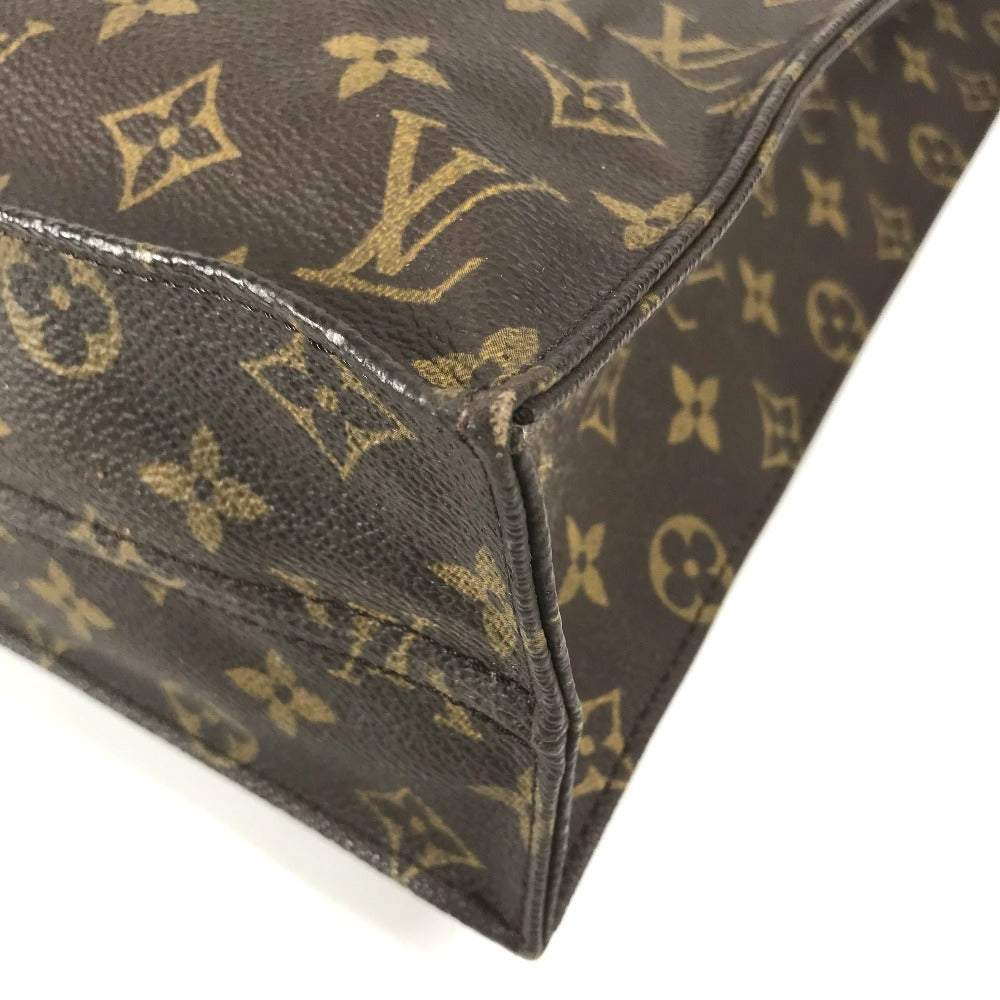 LOUIS VUITTON M51140 Monogram Sac Plat old model Tote Bag Vertical Tote Hand Bag MonogramCanvas Brown Used
