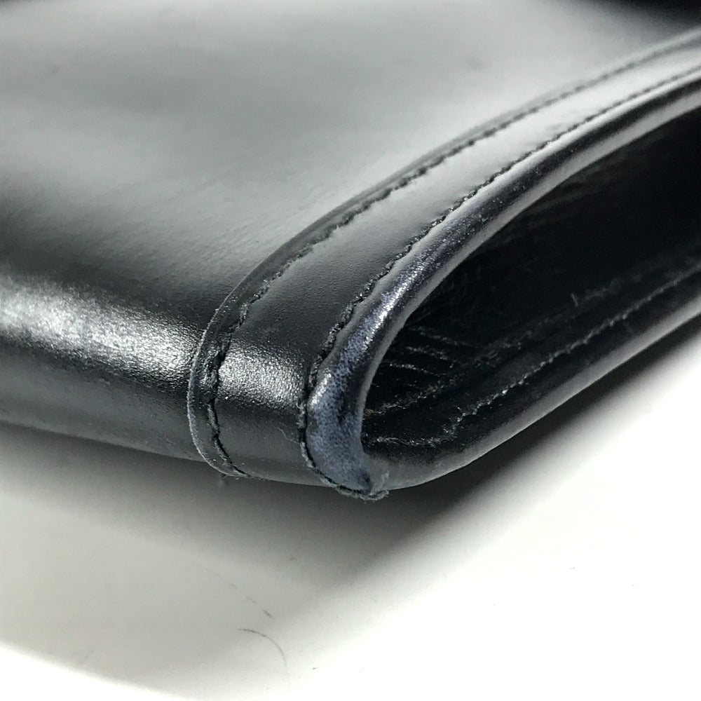 HERMES H logo vintage Jige PM Bag Document Bag Flap Cluch Bag Clutch bag Leather Black Used