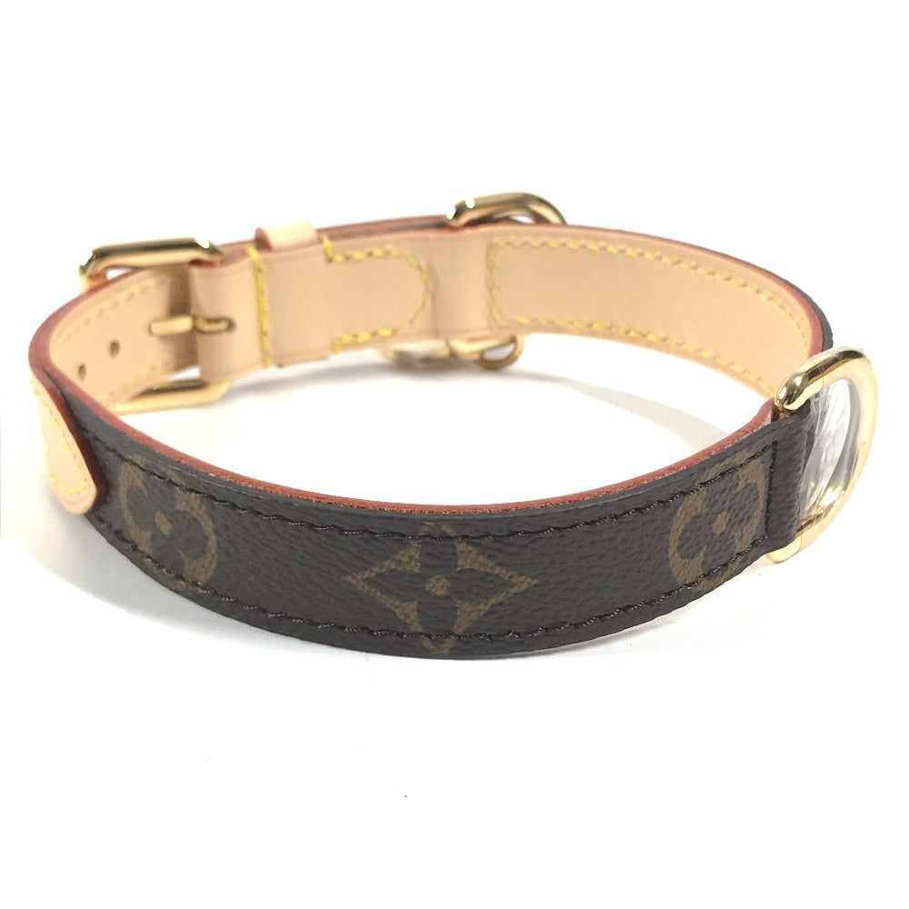 LOUIS VUITTON GI1215 Monogram Dog collar PM Dog collar PM Dog Collar Pet Dog Collar MonogramCanvas Brown Used