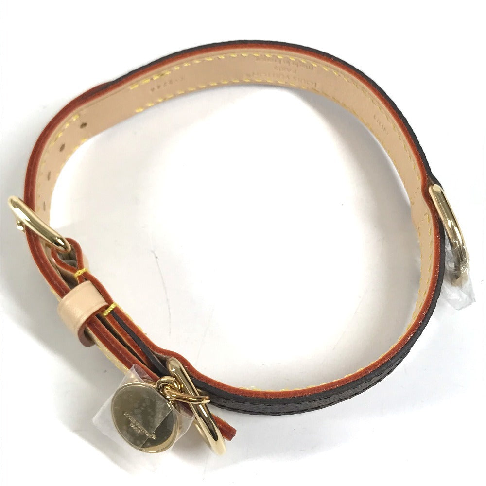 LOUIS VUITTON GI1215 Monogram Dog collar PM Dog collar PM Dog Collar Pet Dog Collar MonogramCanvas Brown Used