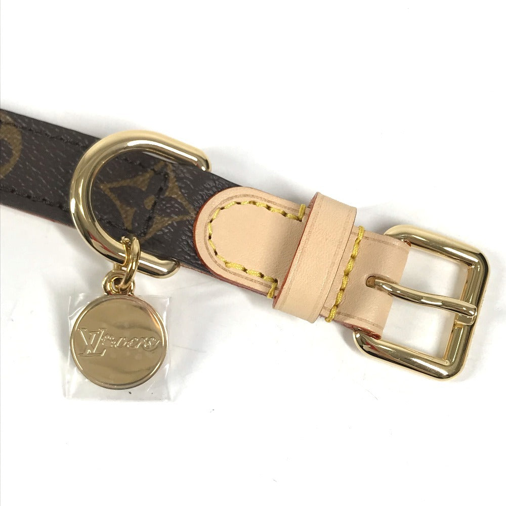 LOUIS VUITTON GI1215 Monogram Dog collar PM Dog collar PM Dog Collar Pet Dog Collar MonogramCanvas Brown Used
