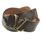 LOUIS VUITTON M9608V Monogram Ceinture Initial Accessory buckle LV logo belt MonogramCanvas Brown Used