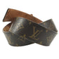 LOUIS VUITTON M9608V Monogram Ceinture Initial Accessory buckle LV logo belt MonogramCanvas Brown Used