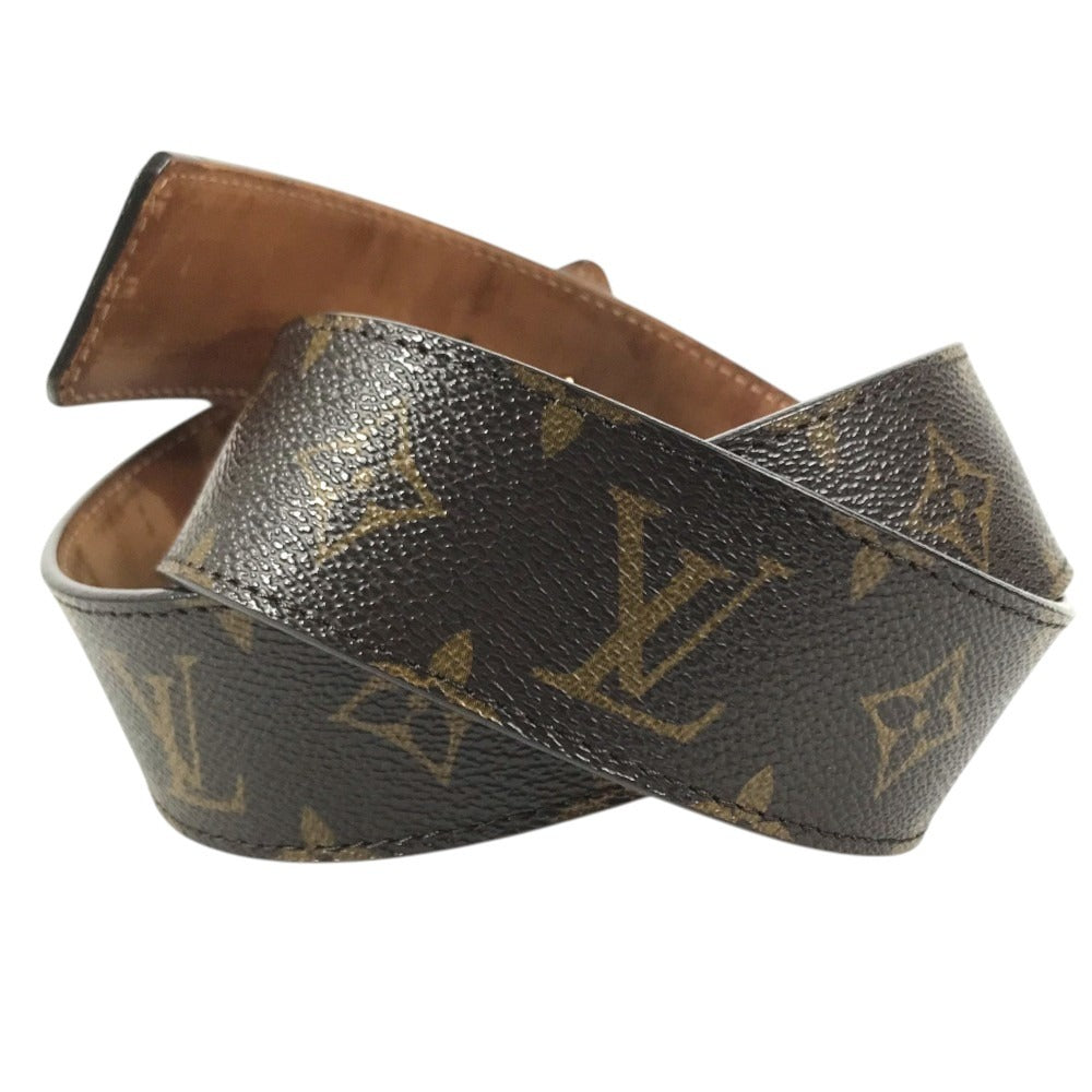 LOUIS VUITTON M9608V Monogram Ceinture Initial Accessory buckle LV logo belt MonogramCanvas Brown Used