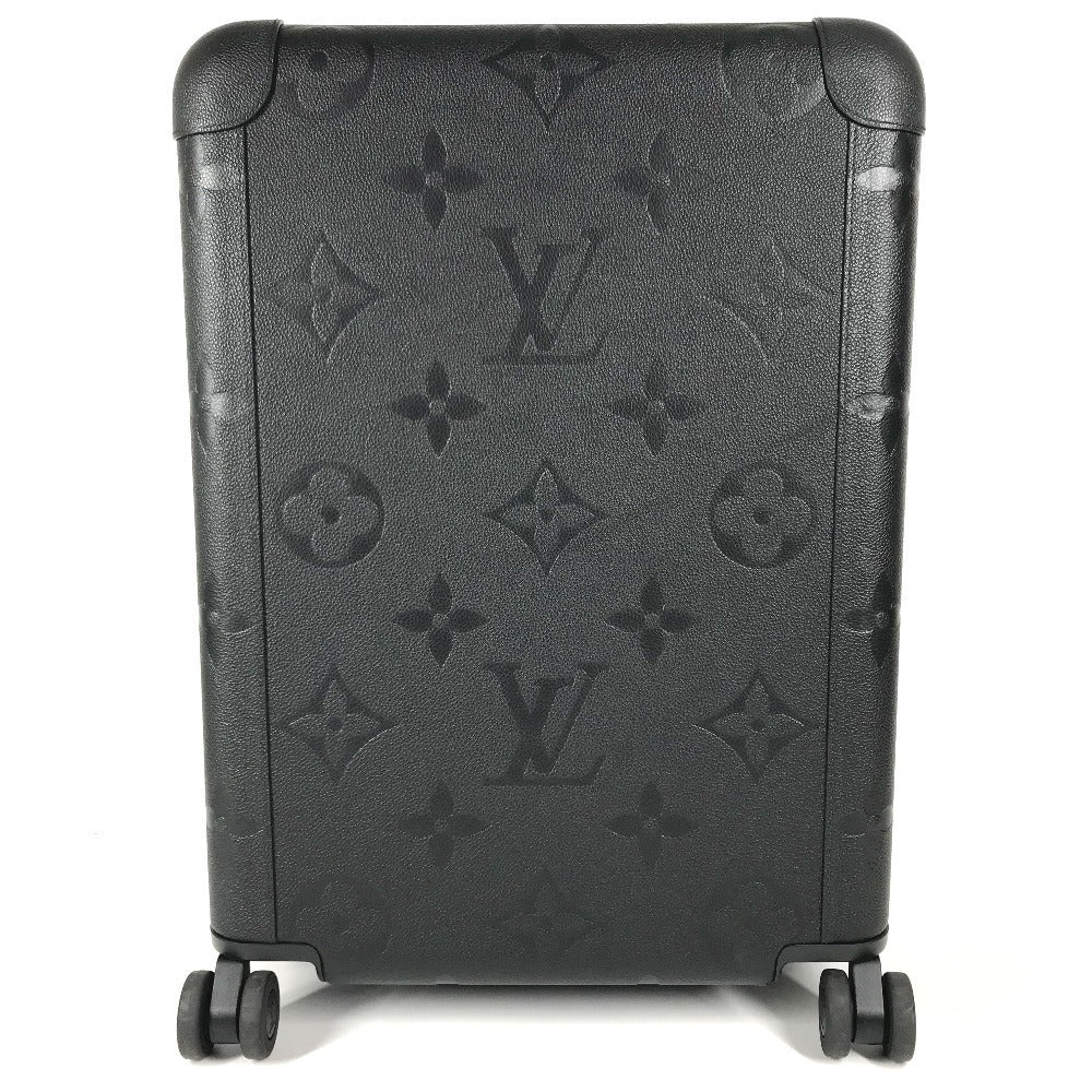 LOUIS VUITTON M13783 Monogram Giant Embossed suitcase horizon 55 Suitcase, 4-wheel travel bag Carry Bag Leather Black Used