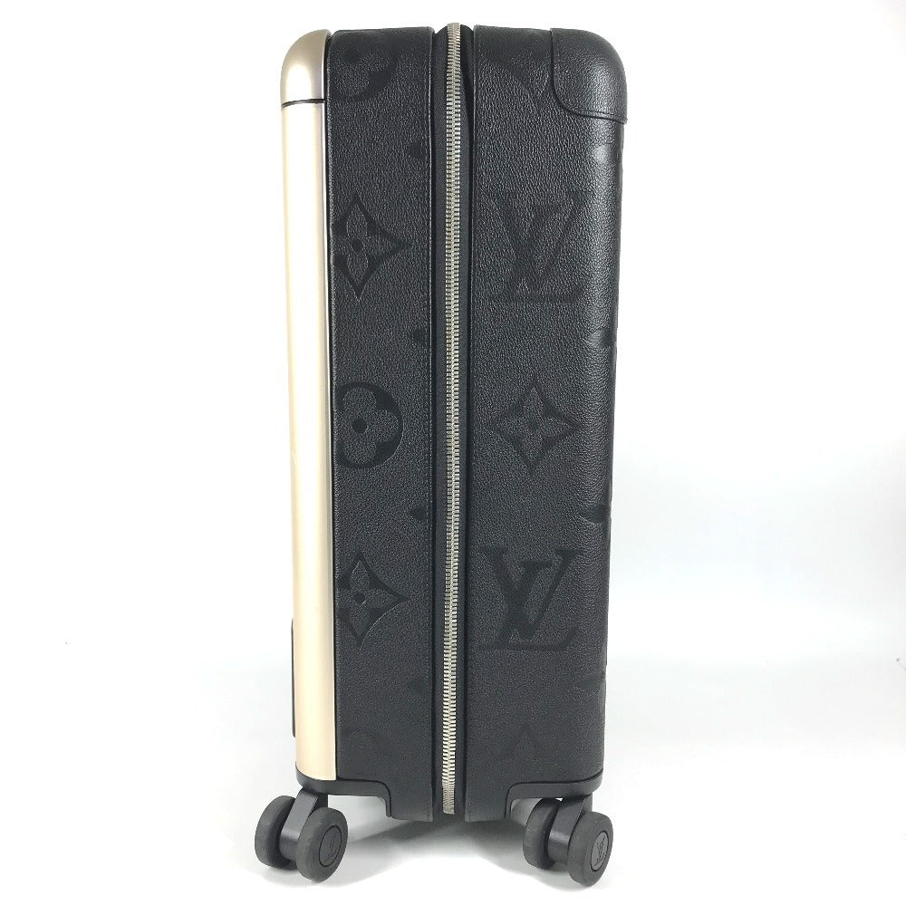 LOUIS VUITTON M13783 Monogram Giant Embossed suitcase horizon 55 Suitcase, 4-wheel travel bag Carry Bag Leather Black Used