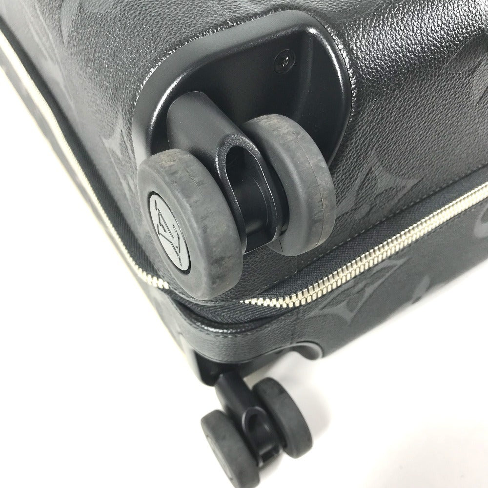 LOUIS VUITTON M13783 Monogram Giant Embossed suitcase horizon 55 Suitcase, 4-wheel travel bag Carry Bag Leather Black Used