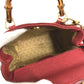GUCCI 007 1793 0236 vintage Bamboo Mini 2-Way Bag Bag Shoulder Bag Hand Bag Leather / suede Red Used