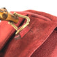 GUCCI 007 1793 0236 vintage Bamboo Mini 2-Way Bag Bag Shoulder Bag Hand Bag Leather / suede Red Used