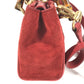 GUCCI 007 1793 0236 vintage Bamboo Mini 2-Way Bag Bag Shoulder Bag Hand Bag Leather / suede Red Used