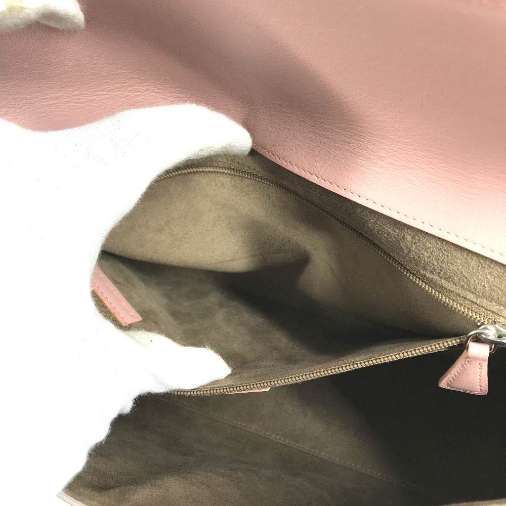 CARTIER Cabochon Logo Bag 2WAY Bag Shoulder Bag Hand Bag Canvas / Patent Leather BeigeBased/Pink BeigeBased Used