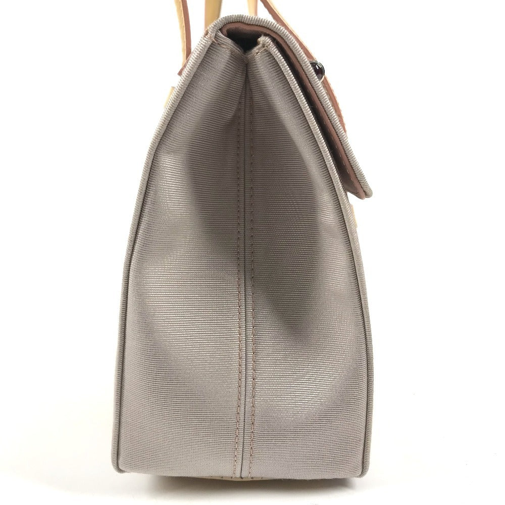 CARTIER Cabochon Logo Bag 2WAY Bag Shoulder Bag Hand Bag Canvas / Patent Leather BeigeBased/Pink BeigeBased Used