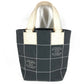 CHANEL CC CC Mark logo chocolate bar Bag Hand Bag Bicolor Tote Bag Canvas gray/White Used