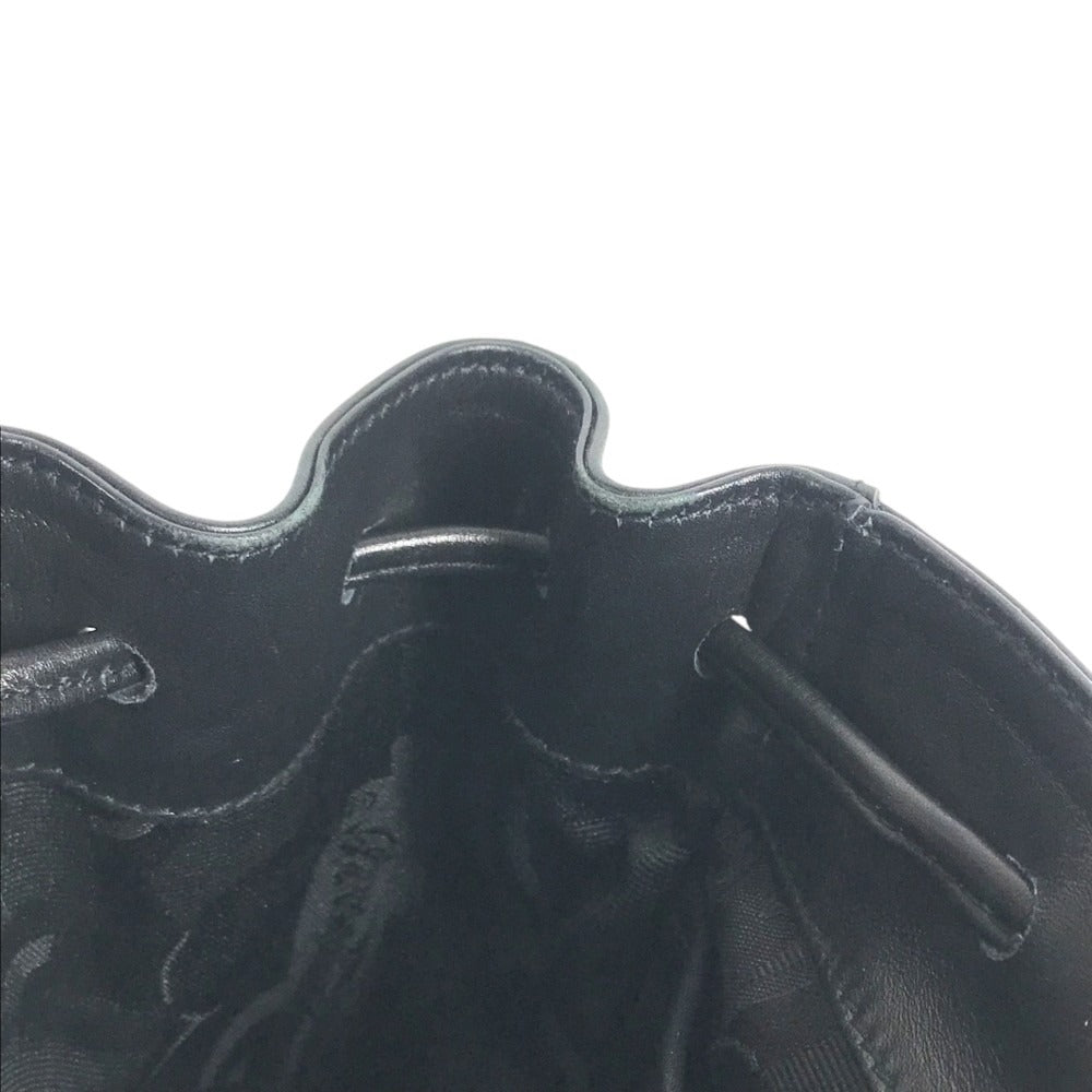 Salvatore Ferragamo Gancini Logo Mini Backpack bag backpack Backpack Leather Black/Gold Used