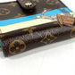 LOUIS VUITTON M60036 Monogram Groom Compact Zip Compact Zip Wallet Compact Wallet Folded wallet MonogramCanvas Brown/blue Used