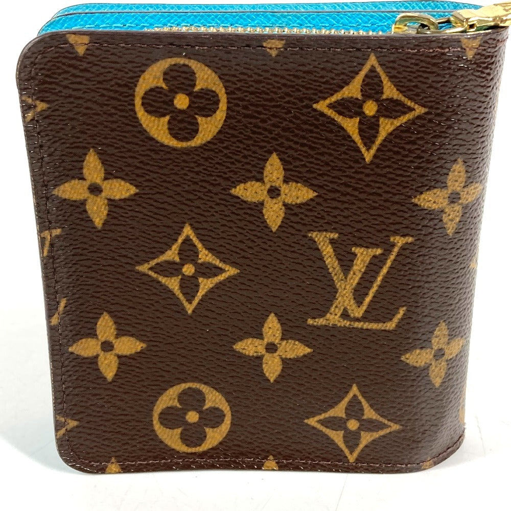 LOUIS VUITTON M60036 Monogram Groom Compact Zip Compact Zip Wallet Compact Wallet Folded wallet MonogramCanvas Brown/blue Used