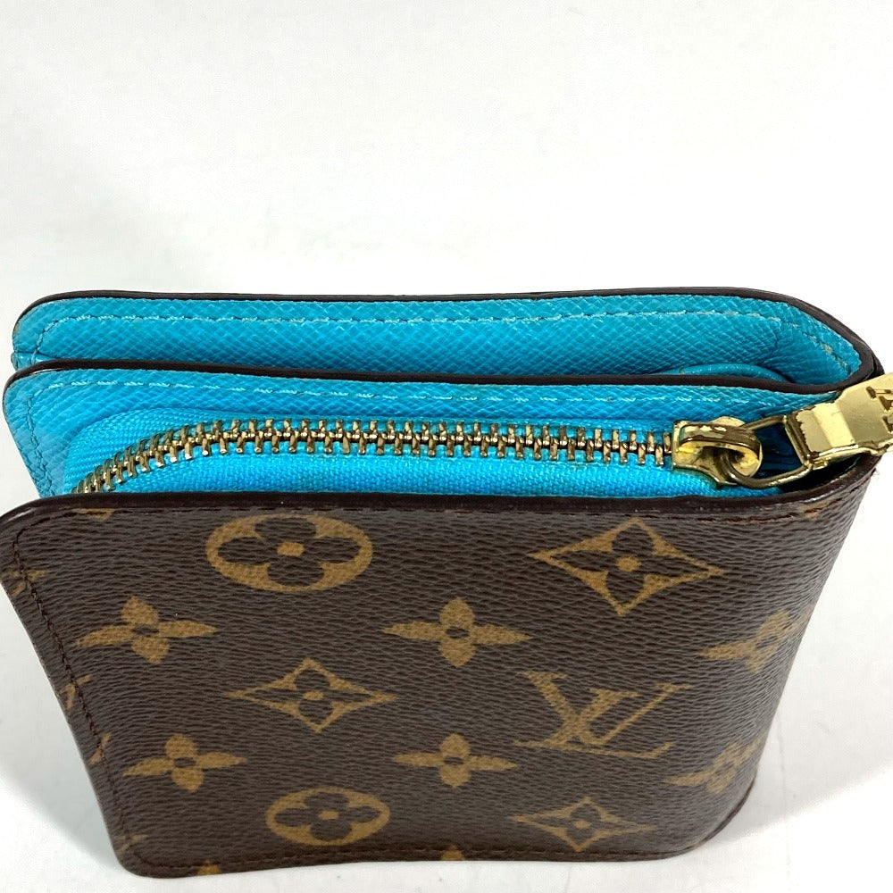 LOUIS VUITTON M60036 Monogram Groom Compact Zip Compact Zip Wallet Compact Wallet Folded wallet MonogramCanvas Brown/blue Used