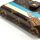 LOUIS VUITTON M60036 Monogram Groom Compact Zip Compact Zip Wallet Compact Wallet Folded wallet MonogramCanvas Brown/blue Used
