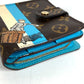 LOUIS VUITTON M60036 Monogram Groom Compact Zip Compact Zip Wallet Compact Wallet Folded wallet MonogramCanvas Brown/blue Used
