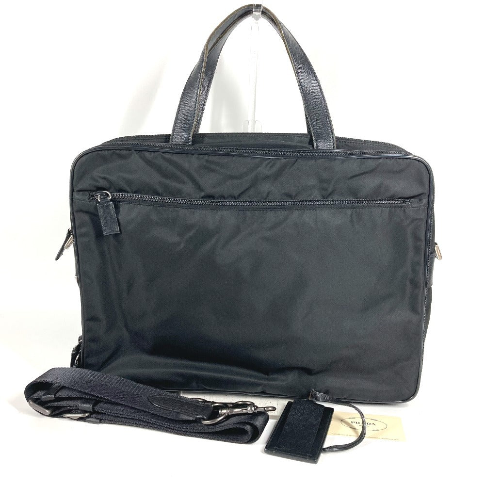 PRADA V407S triangle logo triangle logo plate Bag, Shoulder Bag, Document Bag, Briefcase Business bag Nylon Black Used